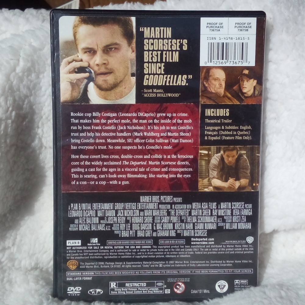 DVD - R - THE DEPARTED - Picture 2 of 2
